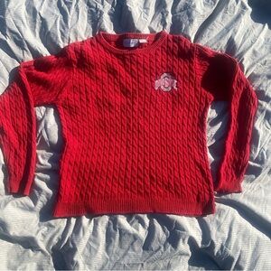 Vintage Belle Ponte Ohio State Knit Buckeyes Sweater Sz L